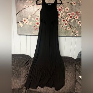 Buffalo David Bitton Black Maxi Dress with Waist Cutouts